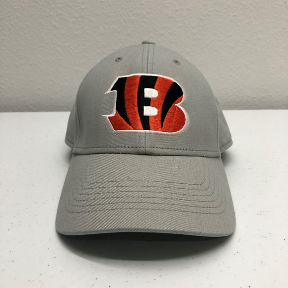 Cincinnati Bengals Hat Cap Strap Back Mens Gray Orange NFL Football Team Apparel - Picture 1 of 8